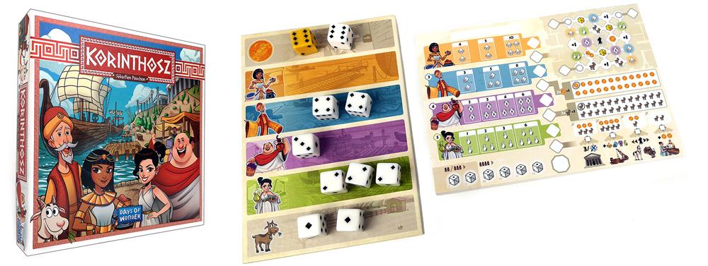 Korinthosz Roll & Write társasjáték