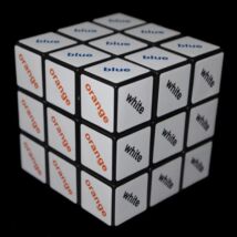 Rubik Színes 3x3 szöveg kocka