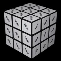 Rubik Fekete 3x3 szöveg kocka