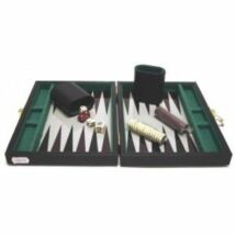 Backgammon, 23x17 cm fekete műbőr - 604066