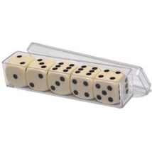 730250 Fehér, 16 mm dobókocka 5 db-os