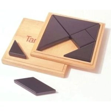Tangram fából, fadobozban 13x13 cm - 791740