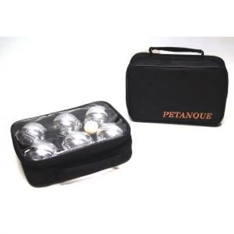 Pétanque, 6 fém golyóval, fekete táskában - 251204