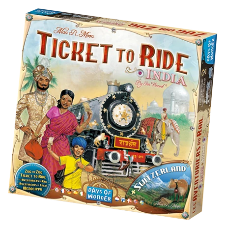 Ticket to Ride Map Collection 2: India & Switzerland
